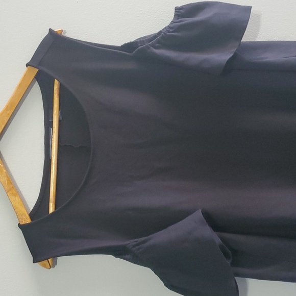 Lands' End Dress Womens Size 3X Black Cold Shoulder Midi Dress - Picture 4 of 6